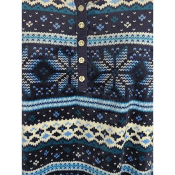 Nautica Women's Half Button‎ Round Neck Long Sleeve Sweatshirt Blue Size Small - Picture 3 of 8